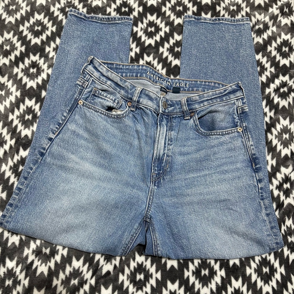 American Eagle Outfitters Women's Blue Straight Jeans
